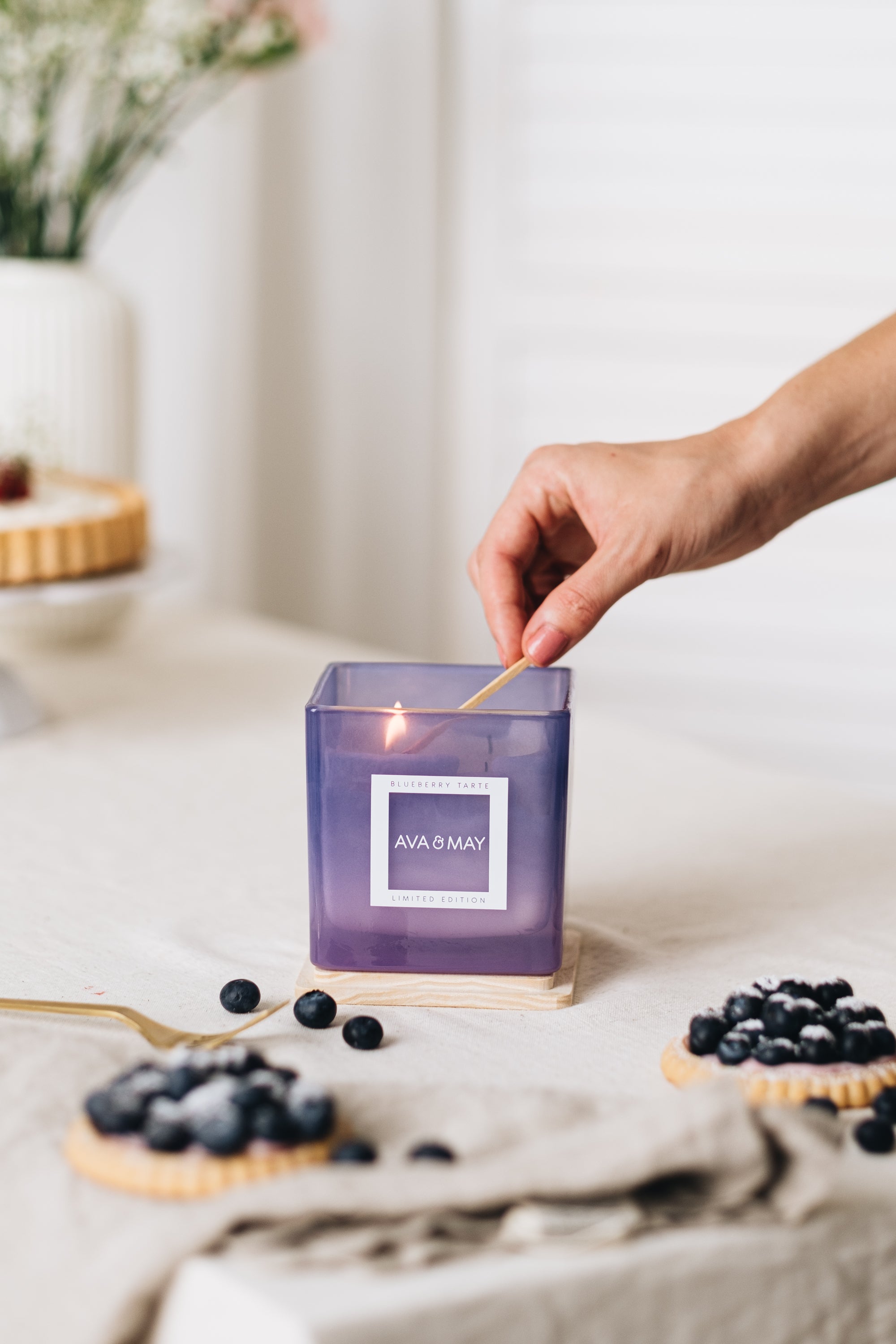 Maxi bougie parfumée Tarte aux myrtilles