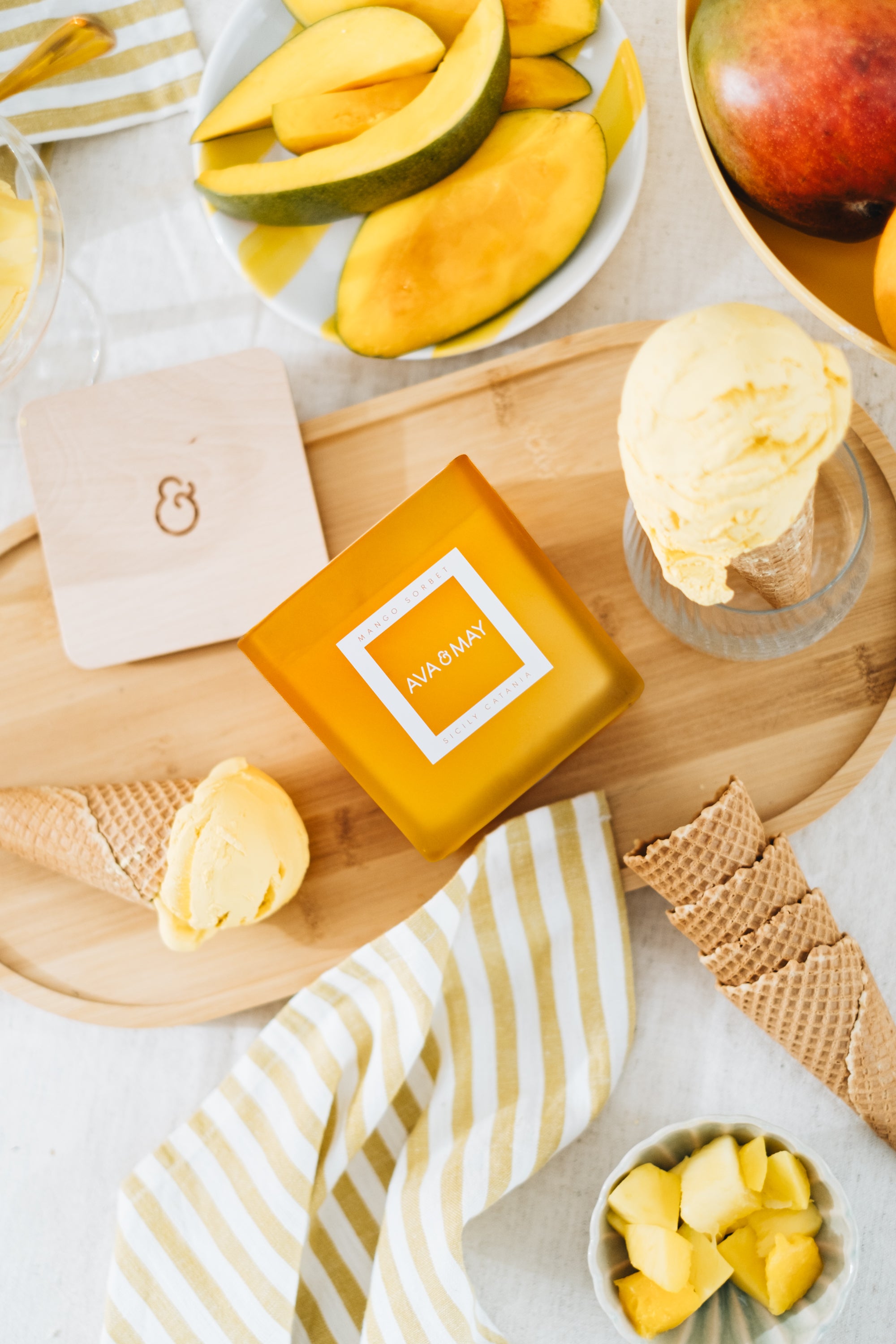 Maxi bougie parfumée Sorbet Mangue