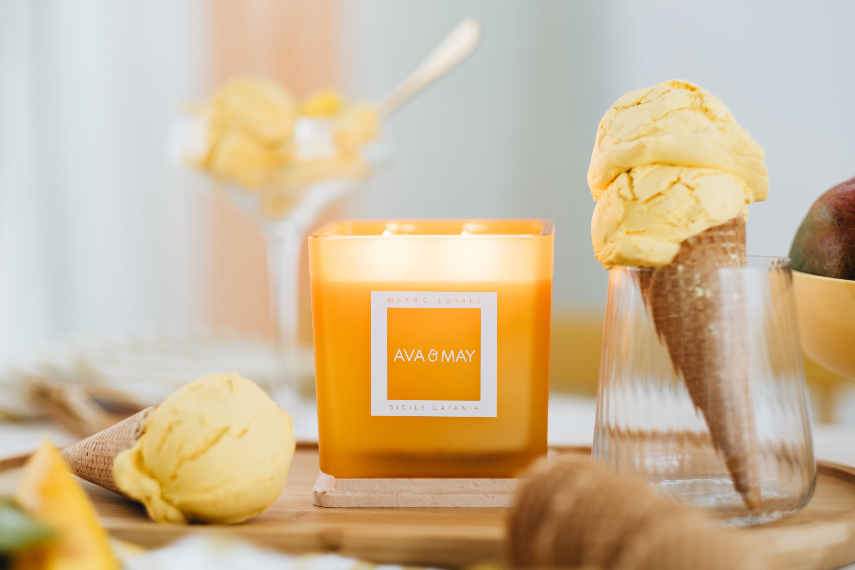 Maxi bougie parfumée Sorbet Mangue