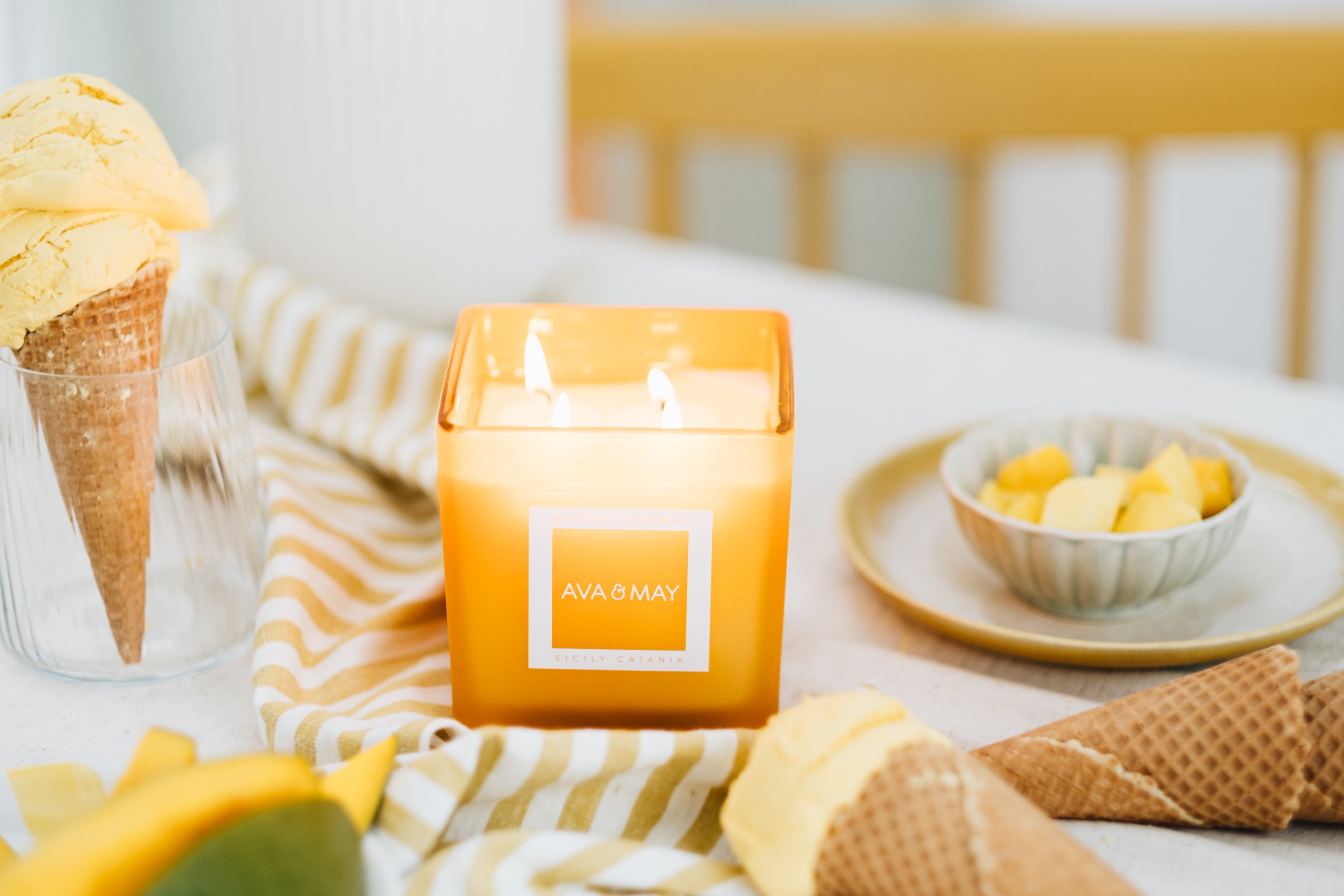 Maxi bougie parfumée Sorbet Mangue