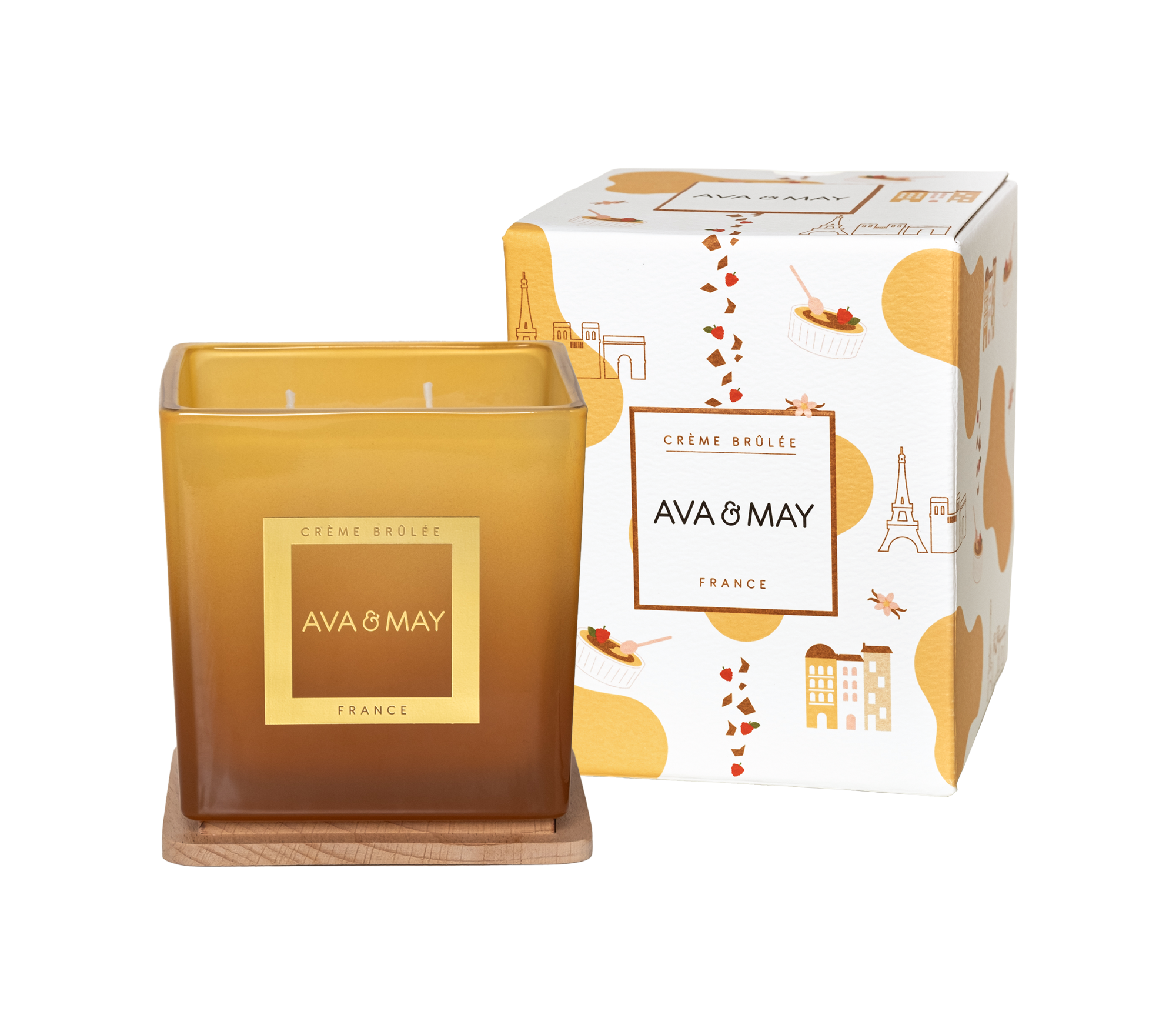 Maxi bougie parfumée Crème Brûlée
