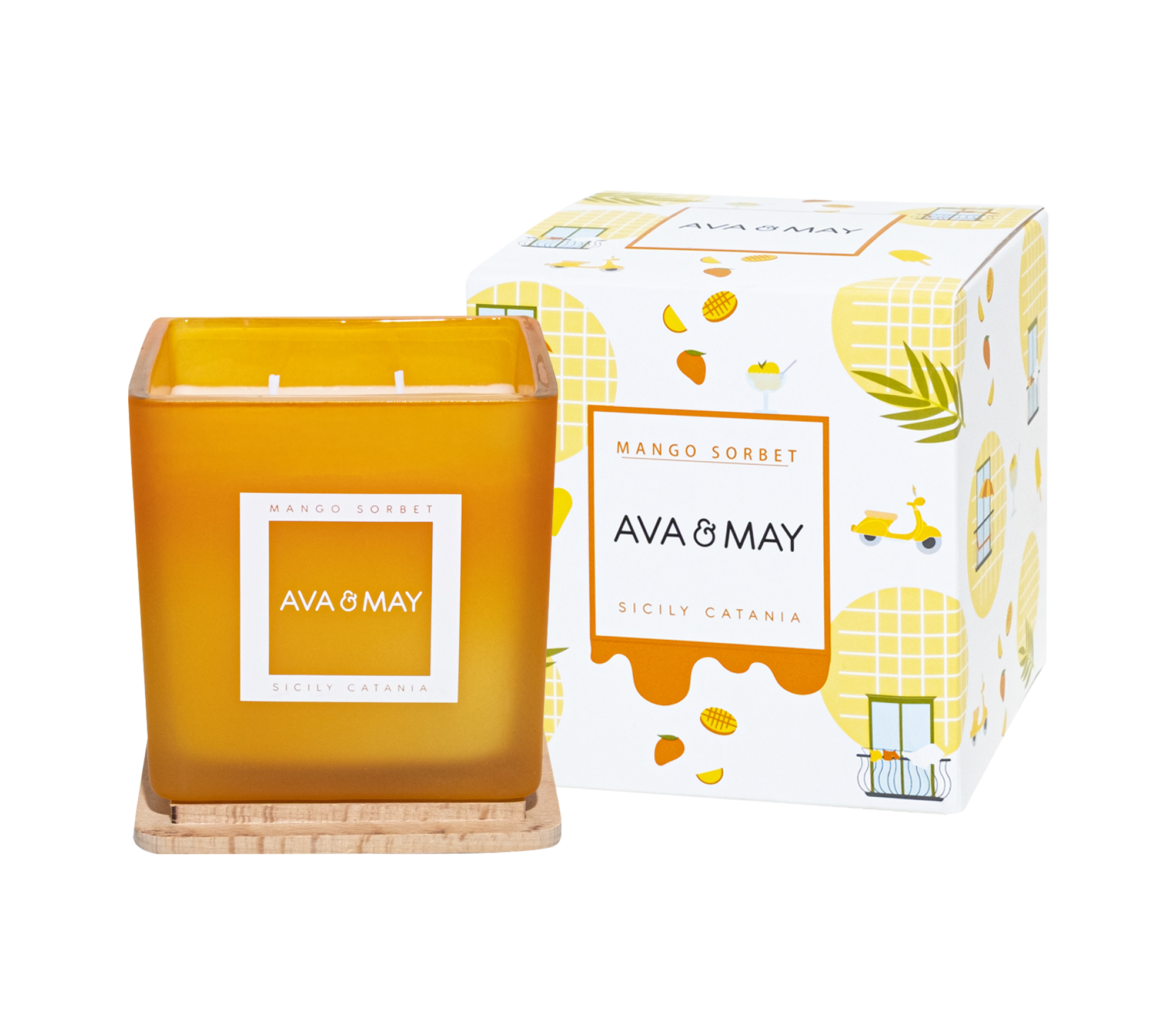 Maxi bougie parfumée Sorbet Mangue