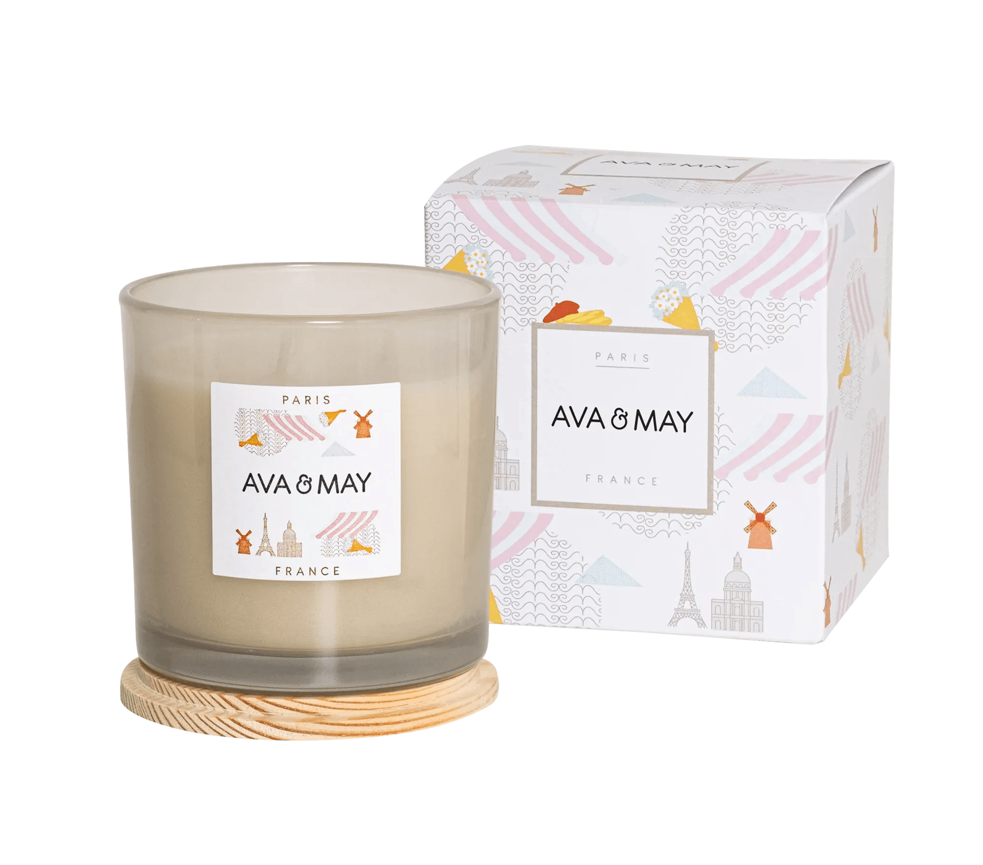 AVA & MAY Bougie parfumée Santorin (180 g) - Bougie vegan au parfum AVA & MAY Bougie parfumée Santorin (180 g) - Bougie vegan au parfum