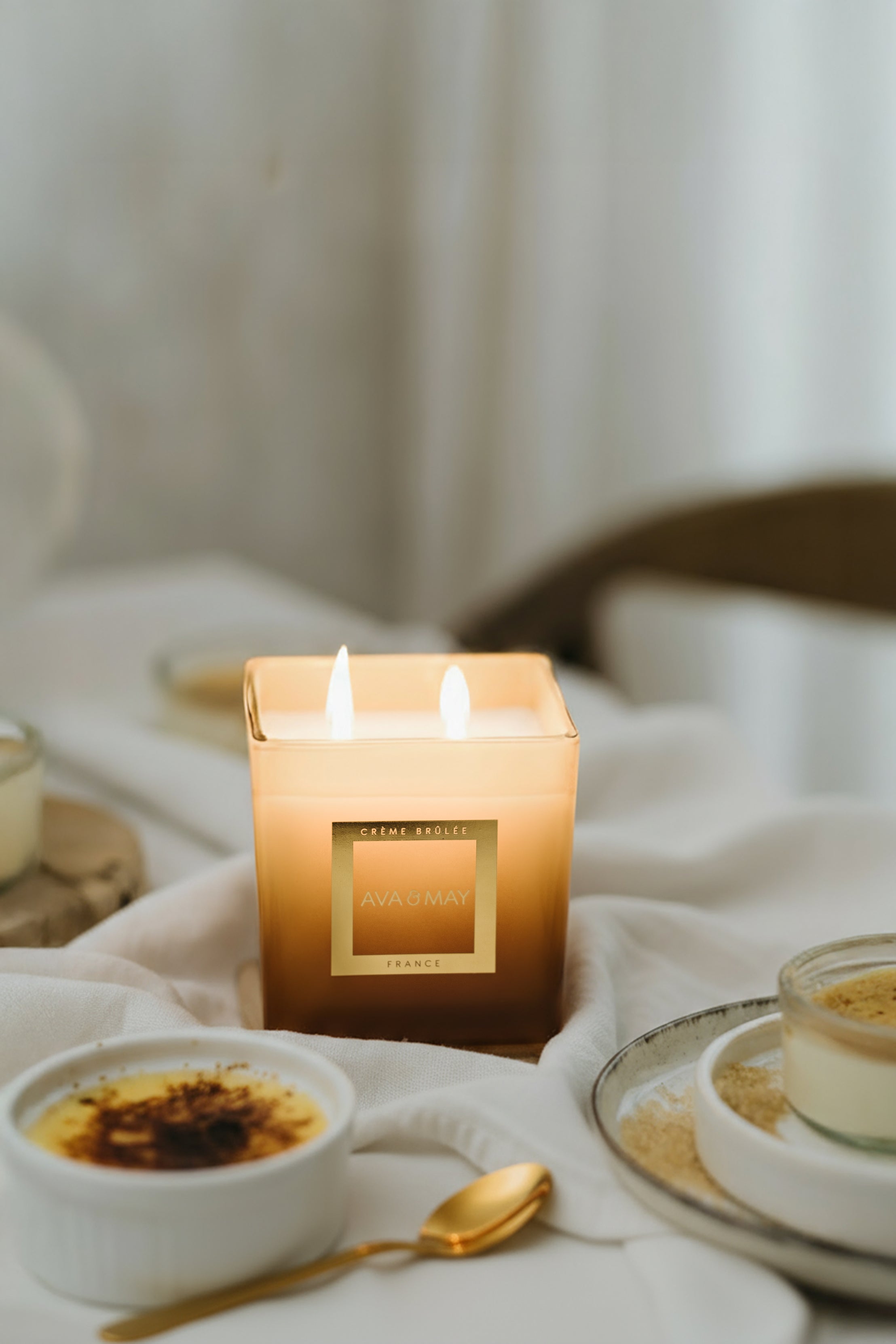 Maxi bougie parfumée Crème Brûlée