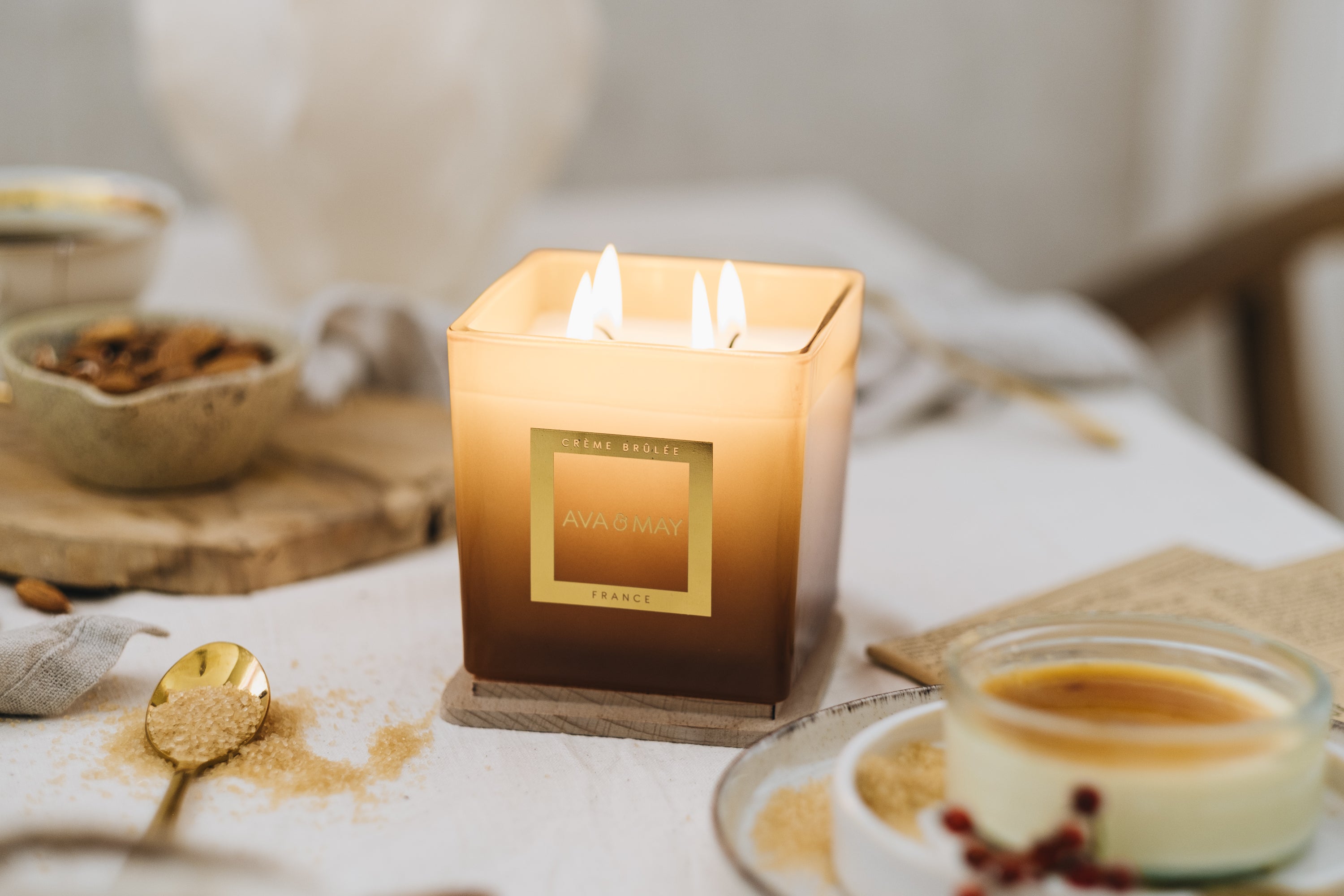 Maxi bougie parfumée Crème Brûlée
