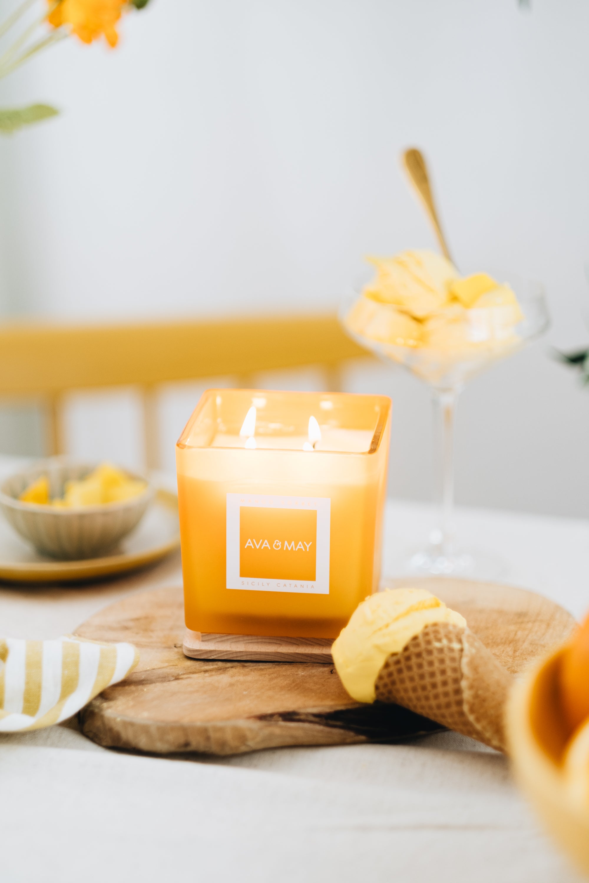 Maxi bougie parfumée Sorbet Mangue