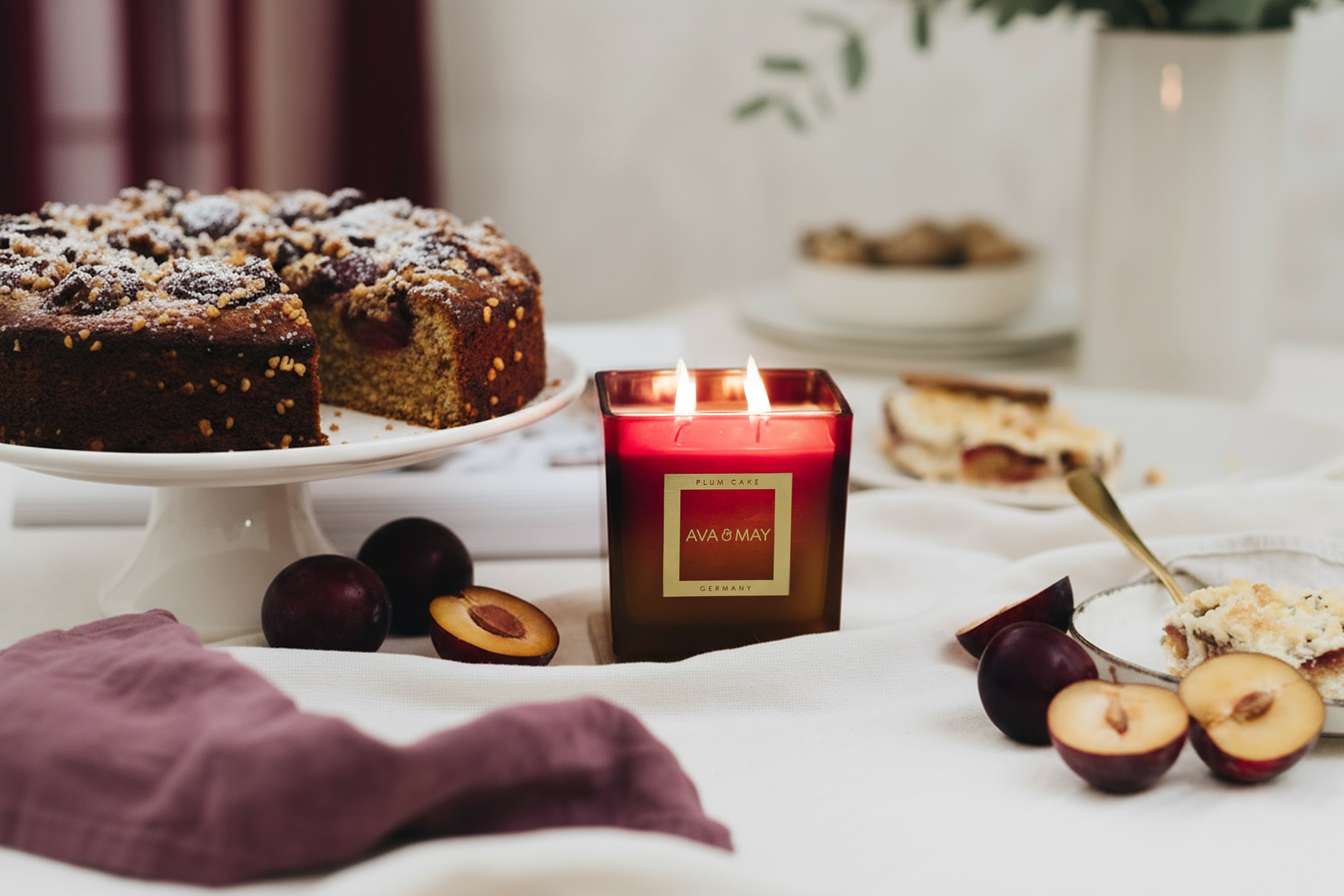 Maxi bougie parfumée Plum Cake