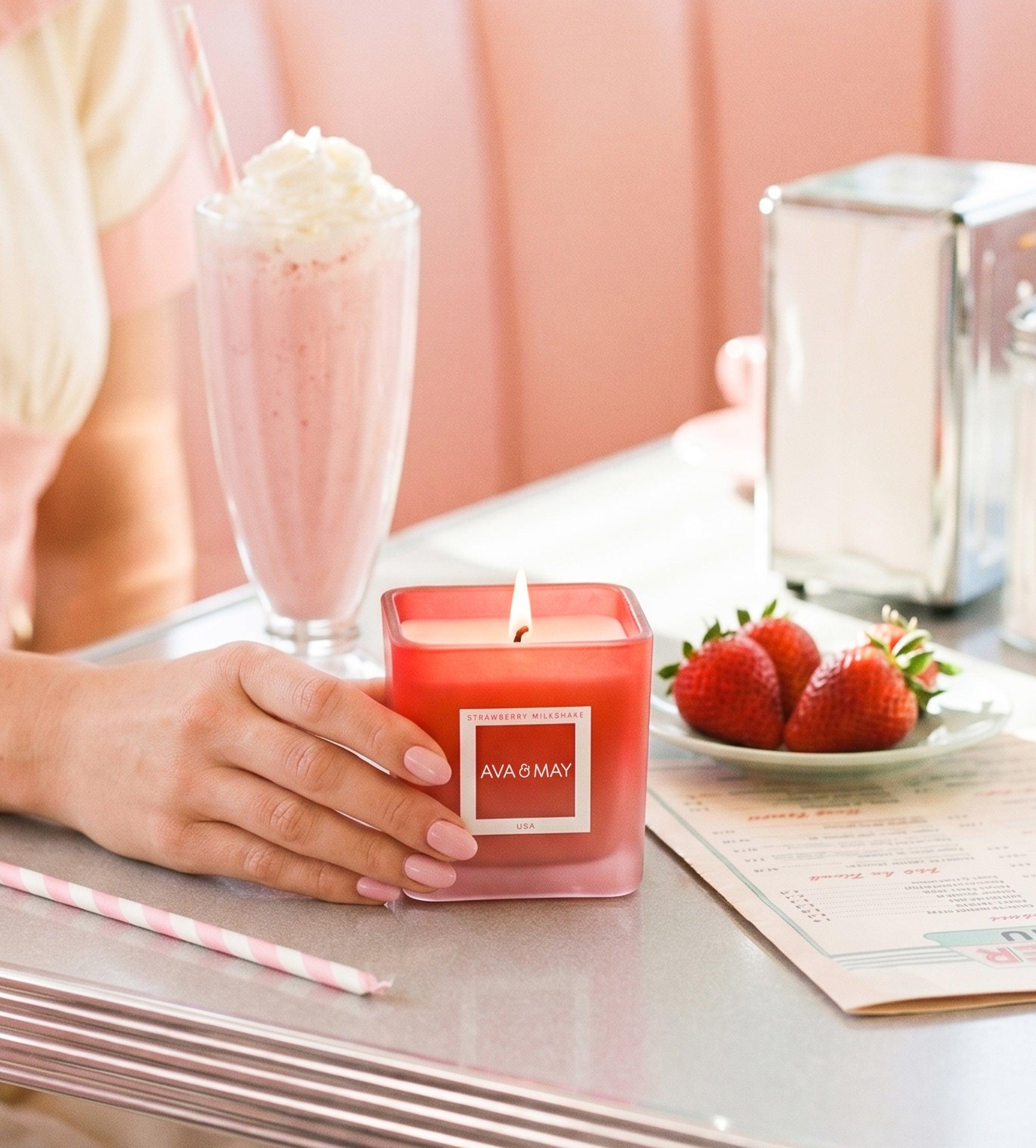 Bougie parfumée Strawberry Milkshake - Ava&May - France