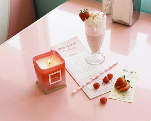 Bougie parfumée Milkshake à la fraise